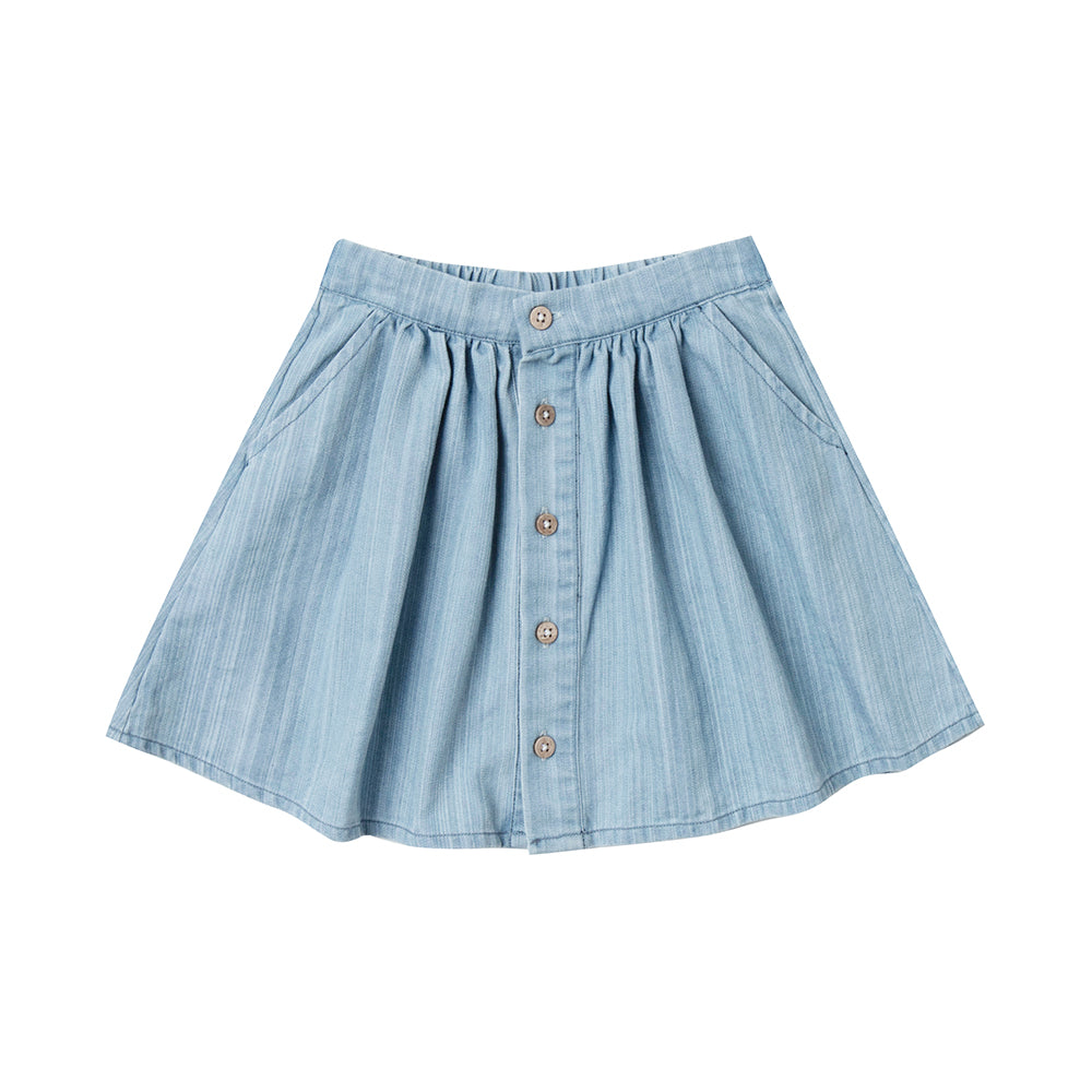 Button Front Mini Skirt