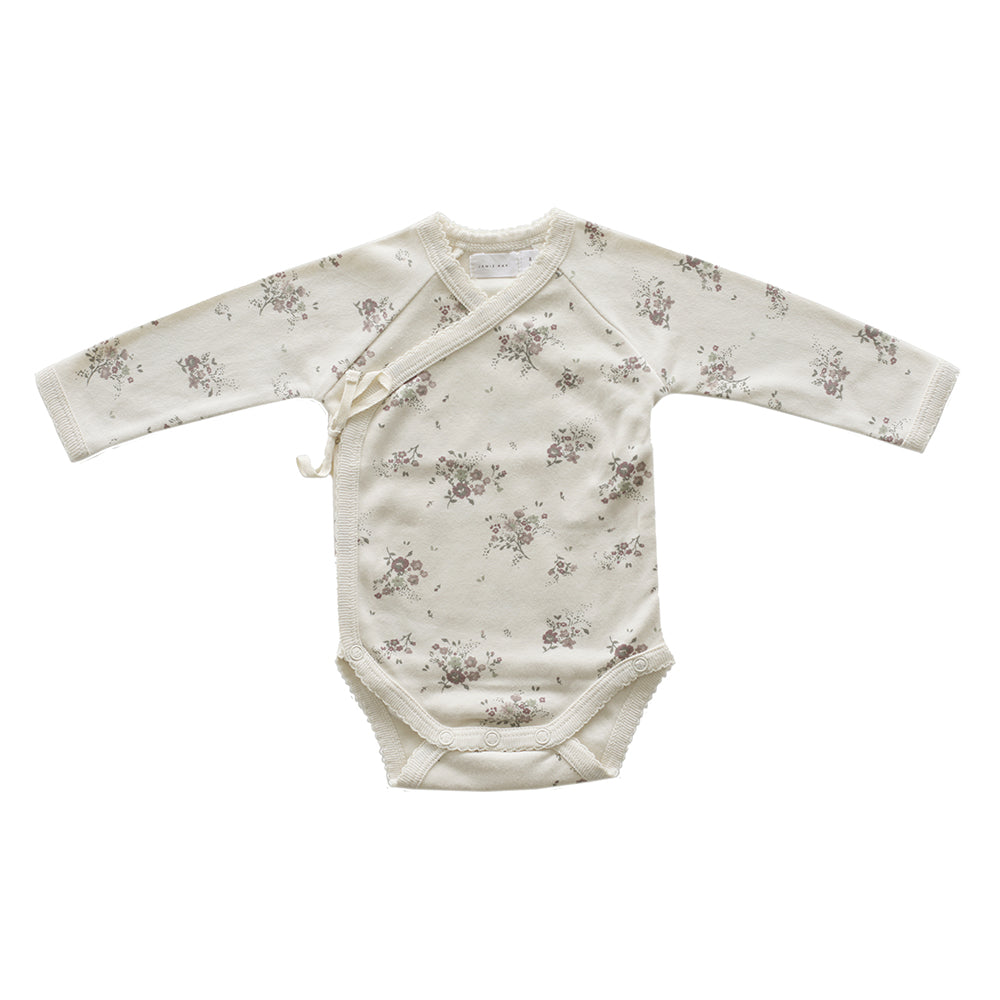 Floral Wrap Bodysuit 